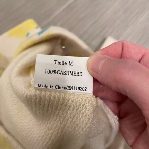 NWT Zadig & Voltaire Tie Dye Steevy Cashmere Pants Joggers Yellow Blue Medium - Picture 12 of 16